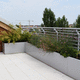 jardinera de metal / rectangular / cuadrada / redonda