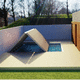 cubierta para piscina retráctil / de láminas / automática / de seguridad