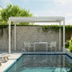 pérgola autoportante / adosada / de aluminio extruido / con láminas móviles