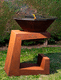 barbacoa de leña / independiente / de haya / de acero Corten