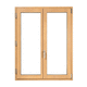 ventana de madera laminada encolada / de aluminio / abatible / oscilobatiente