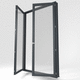 puerta-ventana abatible / de PVC