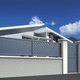 valla de láminas / residencial / de aluminio / sólida