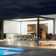 pérgola autoportante / adosada / de aluminio / con láminas móviles