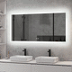 espejo para baño de pared / para el sector profesional / contemporáneo / rectangular