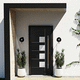 decoración para puertas de aluminio / de acero / de polímero / de vidrio arenado