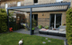 pérgola autoportante / adosada / de aluminio / con láminas móviles