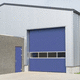puerta industrial seccional / de metal / de seguridad / automática