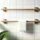 toallero 1 barra / de pared / de madera maciza
