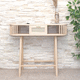 consola contemporánea / de pino / de pícea / con base de madera
