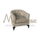 sillón contemporáneo / de cuero / de haya / a medida