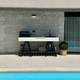kitchenette pequeña / de WPC / de acero inoxidable / de hormigón