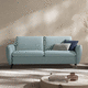 sofá cama / contemporáneo / de tejido / azul