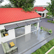 marquesina solar / para terraza / para edificio comercial / de aluminio