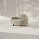 sillón contemporáneo / de tejido / con revestimiento removible / antimanchas