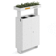 cubo de basura de exterior / de acero con revestimiento en polvo / de reciclaje / 2 compartimentos
