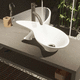 lavabo sobre mueble / de mineral compuesto / de lujo / artesanal