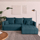 sofá de esquina / cama / contemporáneo / de terciopelo