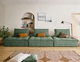 sofá modular / contemporáneo / de terciopelo / guarda cojines