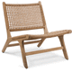 sillón bajo contemporáneo / de fibras sintéticas / de teca / impermeable