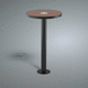 mesa alta contemporánea / de metal pintado / de acero inoxidable / de HPL