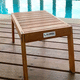 mesita auxiliar contemporánea / madera / de teca / con base de madera