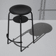 taburete contemporáneo / de madera / de metal / con base metálica