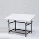 mesa de dibujo contemporánea / de madera / con base de acero / rectangular