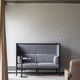 sofá contemporáneo / de tejido / de madera maciza / gris