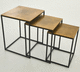 mesa nido contemporánea / de aluminio / con base de acero / cuadrada
