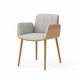silla contemporánea / de interior / de roble / de nogal
