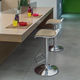 taburete contemporáneo / de polipropileno / con base de metal cromado / giratorio