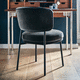 silla contemporánea / de interior / de acero / de cuero
