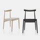 silla contemporánea / de interior / de tejido / de cuero