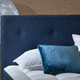 cabecero para cama doble / contemporáneo / de tejido / azul