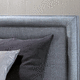 cabecero para cama doble / contemporáneo / de tejido / gris