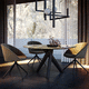 silla contemporánea / de interior / de tejido / de cuero