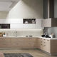 cocina contemporánea / de madera / en L / con asas