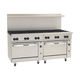 cocina con horno de gas / profesional / 6 fuegos / 2 hornos