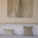 visillo con motivos decorativos / de lino / translúcido / para uso residencial