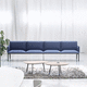 banqueta modular / contemporánea / de tejido / con base de aluminio