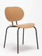 silla contemporánea / de interior / de polipropileno / con base de acero