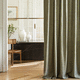 tela para cortinas / de color liso / de lino / sintética