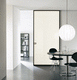 puerta de interior / de aluminio anodizado / corredera / contemporánea