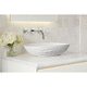 lavabo sobre mueble / de cerámica / acabado mate / ovalado