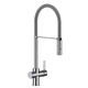 grifo monomando de repisa / electrónico / con temporizador / de acero inoxidable