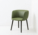 silla contemporánea / de interior / de tejido / de roble