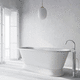 bañera ovalada / independiente / para vivienda / de composite