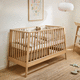 cama para bebé extensible / individual / contemporánea / de haya
