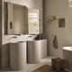 mueble de lavabo doble / de pie / de madera / de cerámica